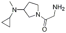 2-AMino-1-[3-(cyclopropyl-Methyl-aMino)-pyrrolidin-1-yl]-ethanone 结构式