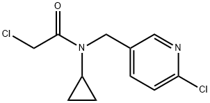 2-氯-N-(6-氯-吡啶-3-基甲基)-N-环丙基-乙酰胺,1353956-00-9,结构式