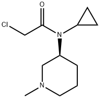 2-Chloro-N-cyclopropyl-N-((S)-1-Methyl-piperidin-3-yl)-acetaMide 化学構造式