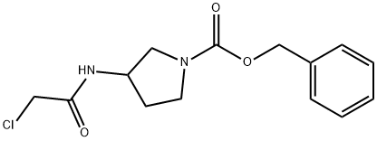 3-(2-Chloro-acetylaMino)-pyrrolidine-1-carboxylic acid benzyl ester 化学構造式