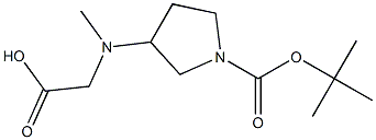 3-(CarboxyMethyl-Methyl-aMino)-pyrrolidine-1-carboxylic acid tert-butyl ester 化学構造式