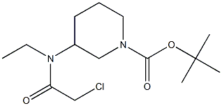 3-[(2-Chloro-acetyl)-ethyl-aMino]-piperidine-1-carboxylic acid tert-butyl ester 结构式