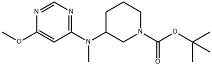 3-[(6-Methoxy-pyriMidin-4-yl)-Methyl-aMino]-piperidine-1-carboxylic acid tert-butyl ester Structure