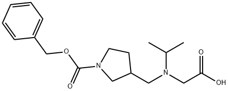 3-[(CarboxyMethyl-isopropyl-aMino)-Methyl]-pyrrolidine-1-carboxylic acid benzyl ester,1353960-61-8,结构式