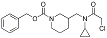 3-{[(2-Chloro-acetyl)-cyclopropyl-aMino]-Methyl}-piperidine-1-carboxylic acid benzyl ester 化学構造式