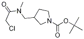 3-{[(2-Chloro-acetyl)-Methyl-aMino]-Methyl}-pyrrolidine-1-carboxylic acid tert-butyl ester 化学構造式