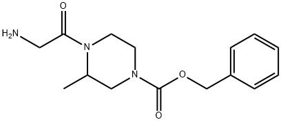4-(2-AMino-acetyl)-3-Methyl-piperazine-1-carboxylic acid benzyl ester Struktur