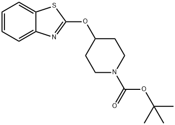 4-(苯并噻唑-2-基氧基)-哌啶-1-羧酸叔丁基酯, 1353985-53-1, 结构式