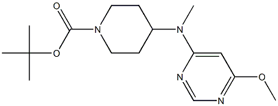 4-[(6-甲氧基-嘧啶-4-基)-甲基-氨基]-哌啶-1-羧酸叔丁基酯, 1353987-31-1, 结构式