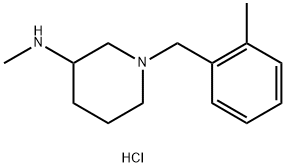 Methyl-[1-(2-Methyl-benzyl)-piperidin-3-yl]-aMine hydrochloride Struktur