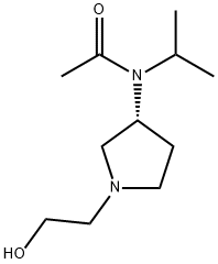 N-[(R)-1-(2-Hydroxy-ethyl)-pyrrolidin-3-yl]-N-isopropyl-acetaMide,1354016-85-5,结构式