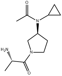 N-[(S)-1-((S)-2-AMino-propionyl)-pyrrolidin-3-yl]-N-cyclopropyl-acetaMide 结构式