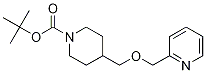4-(Pyridin-2-ylmethoxymethyl)-piperidine-1-carboxylic acid tert-butyl ester 化学構造式