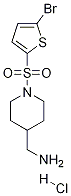 C-[1-(5-Bromo-thiophene-2-sulfonyl)-piperidin-4-yl]-methylamine hydrochloride Struktur