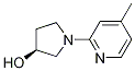 (S)-1-(4-甲基-吡啶-2-基)-吡咯烷-3-醇,,结构式