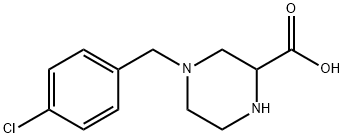 4-(4-Chloro-benzyl)-piperazine-2-carboxylic acid 结构式