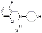 (2-氯-6-氟-苄基)-甲基-哌啶-4-基-胺盐酸盐, , 结构式