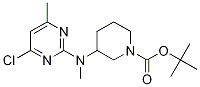3-[(4-氯-6-甲基-嘧啶-2-基)-甲基-氨基]-哌啶-1-羧酸叔丁基酯, 1261232-10-3, 结构式