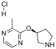 2-Methyl-3-((S)-pyrrolidin-3-yloxy)-pyrazine hydrochloride Struktur