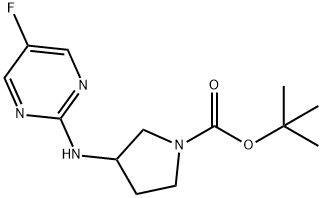 3-(5-Fluoro-pyrimidin-2-ylamino)-pyrrolidine-1-carboxylic acid tert-butyl ester Structure