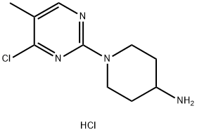1-(4-Chloro-5-methyl-pyrimidin-2-yl)-piperidin-4-ylamine hydrochloride Struktur
