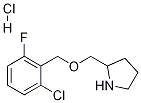 2-(2-氯-6-氟-苄氧基甲基)-吡咯烷盐酸盐 结构式