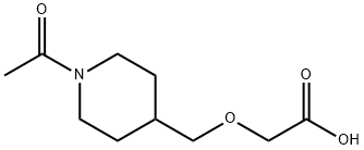 (1-Acetyl-piperidin-4-ylMethoxy)-acetic acid Struktur