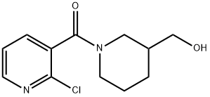 (2-Chloro-pyridin-3-yl)-(3-hydroxyMethyl-piperidin-1-yl)-Methanone Struktur