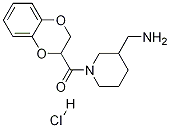 (3-AMinoMethyl-piperidin-1-yl)-(2,3-dihydro-benzo[1,4]dioxin-2-yl)-Methanone hydrochloride Structure