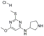 (6-Methoxy-2-Methylsulfanyl-pyriMidin-4-yl)-pyrrolidin-3-yl-aMine hydrochloride 化学構造式