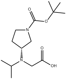 (R)-3-(CarboxyMethyl-isopropyl-aMino)-pyrrolidine-1-carboxylic acid tert-butyl ester Structure