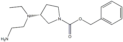 (R)-3-[(2-AMino-ethyl)-ethyl-aMino]-pyrrolidine-1-carboxylic acid benzyl ester 化学構造式