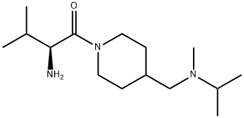 (S)-2-AMino-1-{4-[(isopropyl-Methyl-aMino)-Methyl]-piperidin-1-yl}-3-Methyl-butan-1-one 结构式