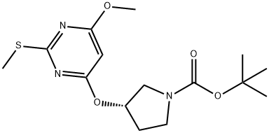 (S)-3-(6-Methoxy-2-Methylsulfanyl-pyriMidin-4-yloxy)-pyrrolidine-1-carboxylic acid tert-butyl ester Structure