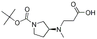 (S)-3-(CarboxyMethyl-ethyl-aMino)-pyrrolidine-1-carboxylic acid tert-butyl ester Structure