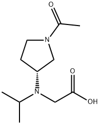 [((R)-1-Acetyl-pyrrolidin-3-yl)-isopropyl-aMino]-acetic acid 化学構造式