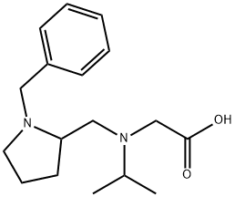 [(1-Benzyl-pyrrolidin-2-ylMethyl)-isopropyl-aMino]-acetic acid 化学構造式