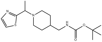 [1-(1-Thiazol-2-yl-ethyl)-piperidin-4-ylMethyl]-carbaMic acid tert-butyl ester Struktur