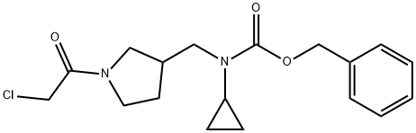 [1-(2-Chloro-acetyl)-pyrrolidin-3-ylMethyl]-cyclopropyl-carbaMic acid benzyl ester 化学構造式