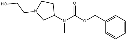 1-(2-羟基-乙基)-吡咯烷-3-基]-甲基-氨基甲酸苄酯,1353972-76-5,结构式