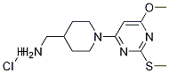 [1-(6-Methoxy-2-Methylsulfanyl-pyriMidin-4-yl)-piperidin-4-yl]-Methyl-aMine hydrochloride Structure