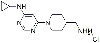 [6-(4-AMinoMethyl-piperidin-1-yl)-pyriMidin-4-yl]-cyclopropyl-aMine hydrochloride 化学構造式