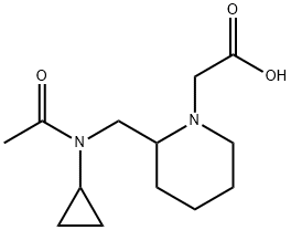 {2-[(Acetyl-cyclopropyl-aMino)-Methyl]-piperidin-1-yl}-acetic acid Structure