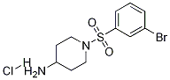 1-(3-BroMo-benzenesulfonyl)-piperidin-4-ylaMine hydrochloride,,结构式