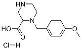 1-(4-Methoxy-benzyl)-piperazine-2-carboxylic acid hydrochloride Structure