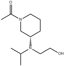 1-{(S)-3-[(2-Hydroxy-ethyl)-isopropyl-aMino]-piperidin-1-yl}-ethanone 化学構造式