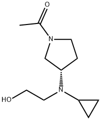 1-{(S)-3-[Cyclopropyl-(2-hydroxy-ethyl)-aMino]-pyrrolidin-1-yl}-ethanone Struktur