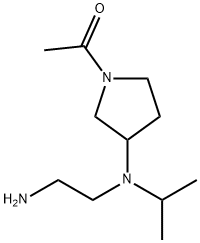 1-{3-[(2-AMino-ethyl)-isopropyl-aMino]-pyrrolidin-1-yl}-ethanone 结构式