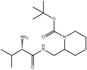 2-[((S)-2-AMino-3-Methyl-butyrylaMino)-Methyl]-piperidine-1-carboxylic acid tert-butyl ester Structure