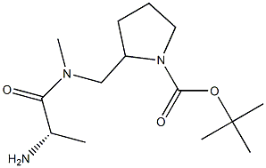 2-{[((S)-2-AMino-propionyl)-Methyl-aMino]-Methyl}-pyrrolidine-1-carboxylic acid tert-butyl ester Structure